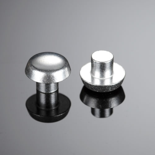 Trimetal rivet-type contacts